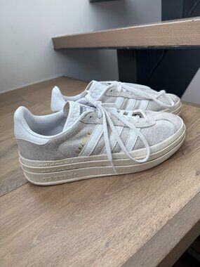 ADIDAS Gazelle Bold Shoes Grey Cloud White Womens size 8